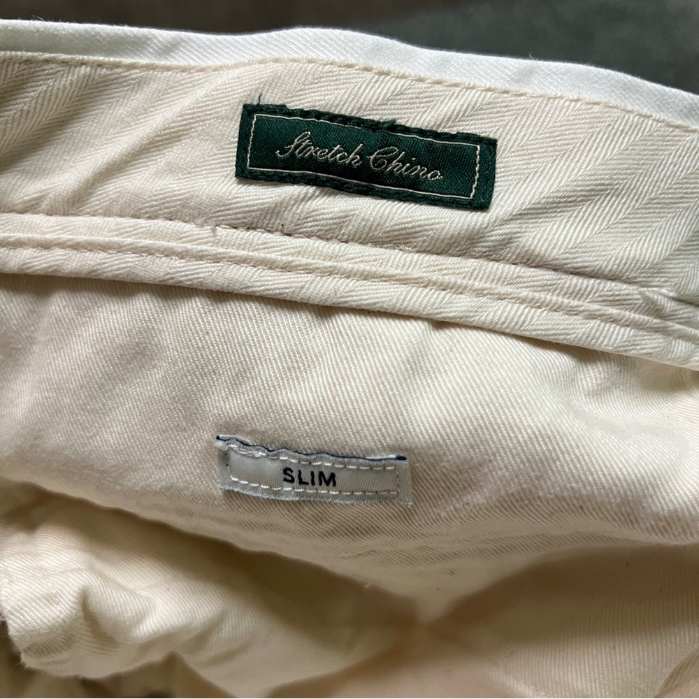 J Crew Pants Mens 34x29 White Oarsman Chino 484 Slim Fit Stretch Preppy Twill - Picture 9 of 12